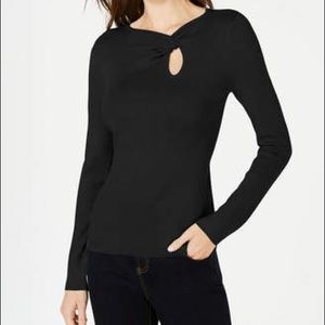 NWT INC International Concepts Twist Front Sweater